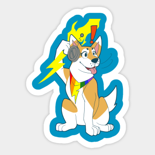 The Infraggable Lightning Pup Sticker